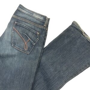 James Cured by‎ Sean 30W Jeans Flare Boot Denim Pockets Zipper Women's